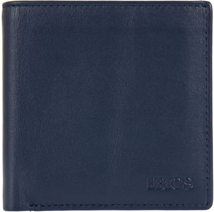 BRIC'S Leren Portemonnee Weense doos Bernina Wallet Ocean Blue Donkerblauw