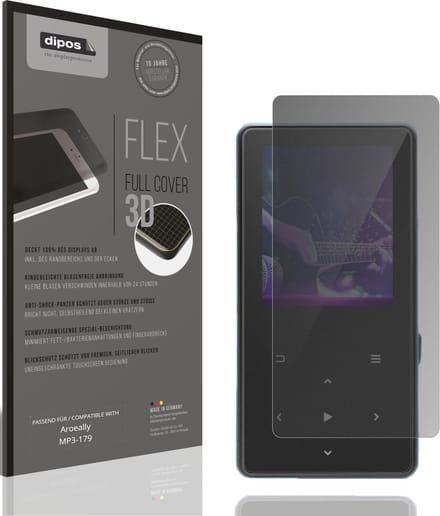 dipos FLEX – Matte Privacy Screenprotector geschikt voor Aroeally MP3-179 | Volledige Schermbescherming | Case-Friendly