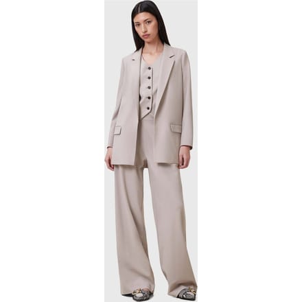 AllSaints Aleida Tri Blazer Greige Brown Größe: 12 | Blazer Outlet | Damen | Braun