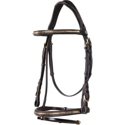 Anatomisch Engels leern bridle voor paard met clincher Equestro