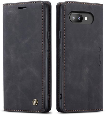 Luxe Flip Case met RFID Bescherming Kaarthouder en Magneetsluiting voor Google Pixel 9a _ Zwart