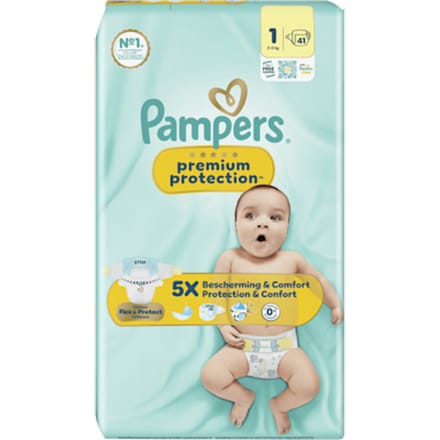 Pampers Premium Protection - Luiers Maat 1 - 2-5 KG - 41 stuks