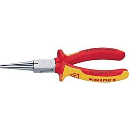 Langbeck-tang, totale lengte 160 mm, vorm 3, kop verchroomd, lang, rond, VDE