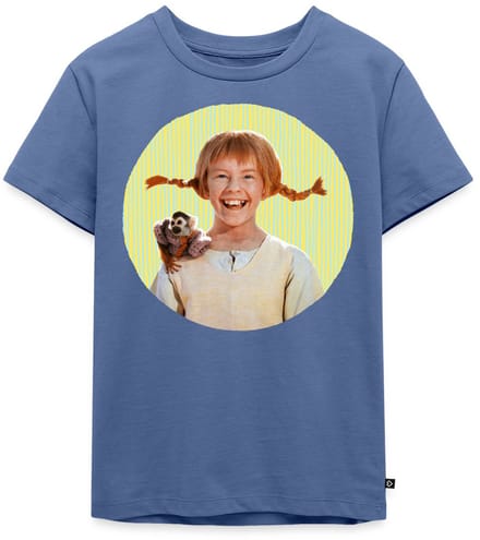 Pippi Langkous Portret Pippi Met Meneer Nilsson Premium T Shirt Kinderen