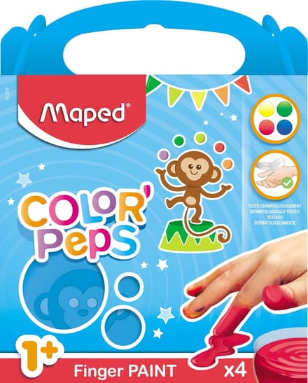 COLOR'PEPS vingerverf EARLY AGE - 4 potjes à 80 gram