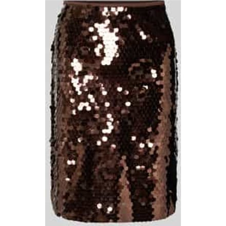 Knie-lange rok met all-over pailletten model 'Tacca'