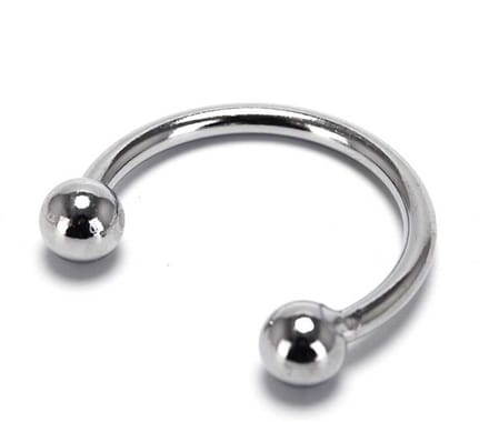 Eikelring RVS - 28MM – Met Kogeluiteinden – Intiem Accessoire – Staal
