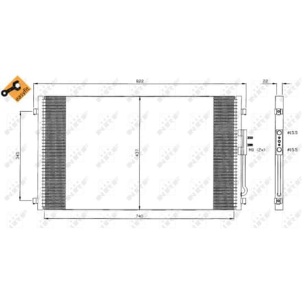 Condensator, airconditioning NRF 35383