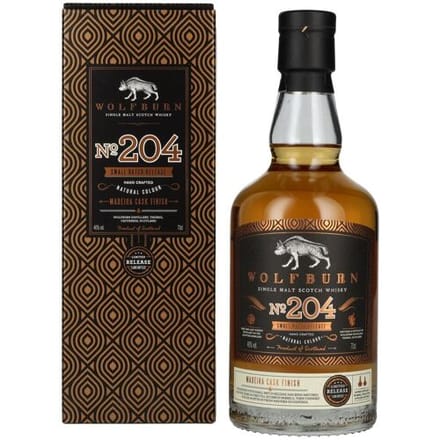 Wolfburn Whisky Wolfburn N°204 Single Malt Scotch Whisky Small Batch Release 46% Vol. 0,7l in geschenkverpakking