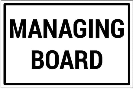 Managing board bord | gecoat dibond materiaal | 30 x 20 cm