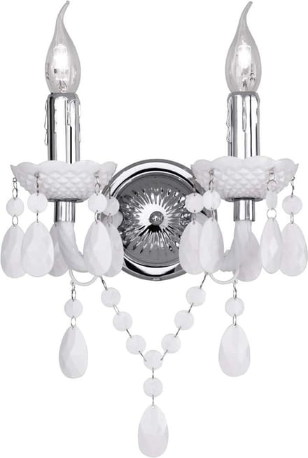 LED Wandlamp - Wandverlichting - Torna Lucy - E14 Fitting - Rond - Mat Wit - Aluminium