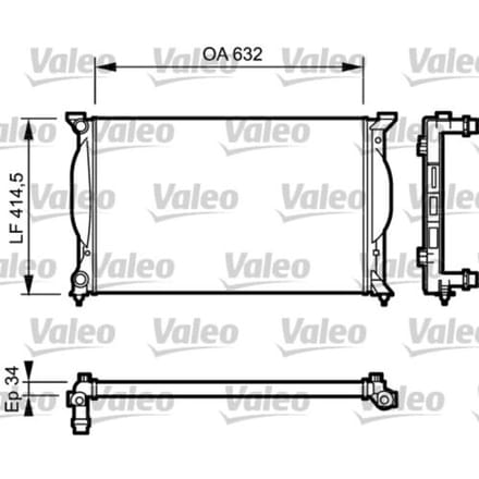 Radiator, motorkoeling VALEO 732963