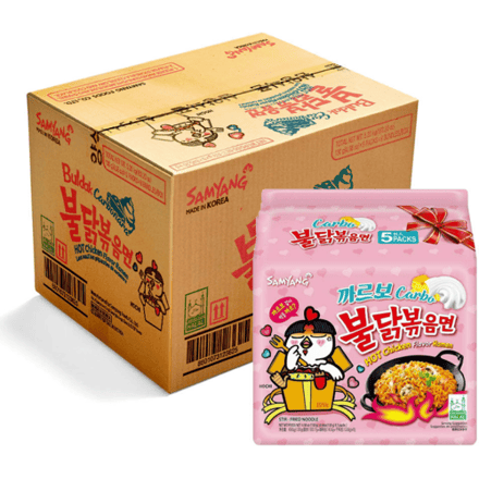 Samyang Buldak hete kip carbonara ramen - 130 g × 40 verpakkingen/doos (romig)