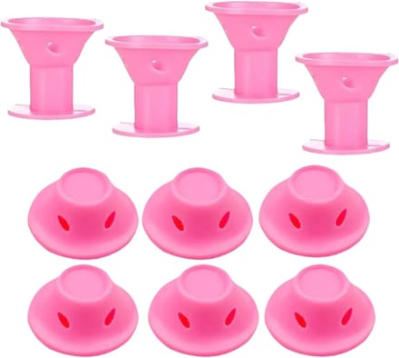 Hittevrije Krulrollers - Zachte Haarrollers - Slaapstyling - 10 Delige Set - 4 cm - Lichtrood