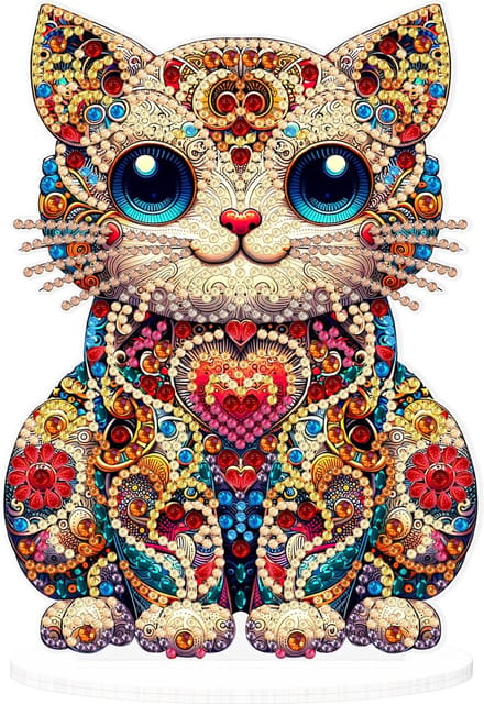 Ornament - BJP28 - Kat - Compleet pakket - Diamond painting - Diamond painting by Wietske