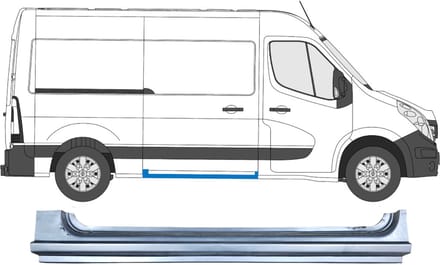Schuifdeur dorpel reparatiepanel voor Renault Master 2010- / Rechts