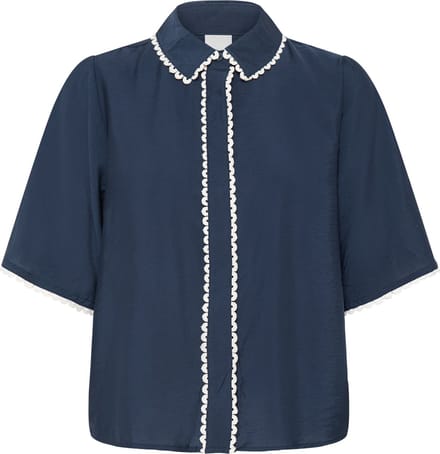 Ichi IHLENI SH Dames Blouse - Total Eclipse