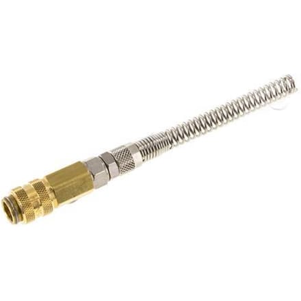 Messing DN 5 Luchtkoppeling Snelkoppeling 4x6 mm Push-On Buigbescherming Draaibaar