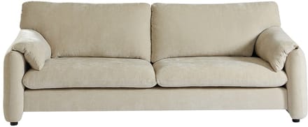 Vente-unique Driezitsbank in beige stof OPRALIO