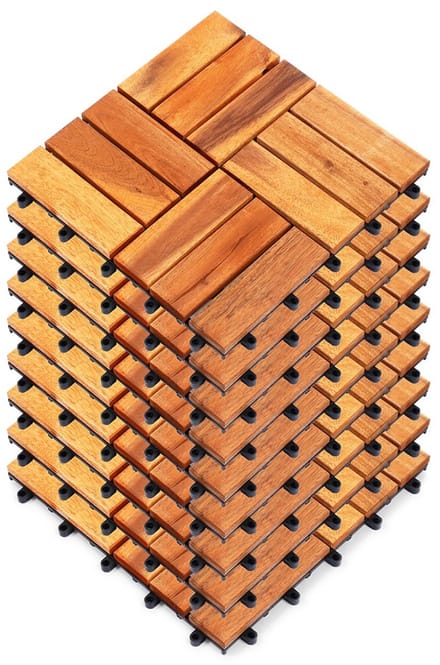 ProGarden - Terrastegels - 30x30 cm - Acaciahout - Weerbestendig