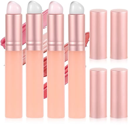 Dailygoods - 4 Stuks Siliconen Lippenborstels voor Lippenstift - Herbruikbare Make-up Applicators