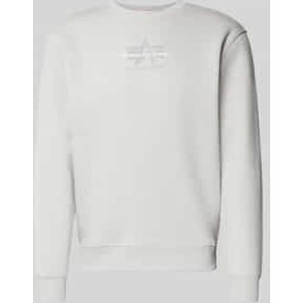 Regular fit sweatshirt van katoenmix met labeldetail