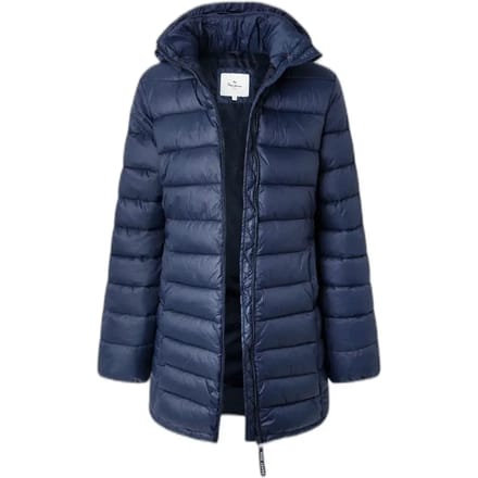 Pepe Jeans Maddie Long Puffer Jas Blauw S Vrouw