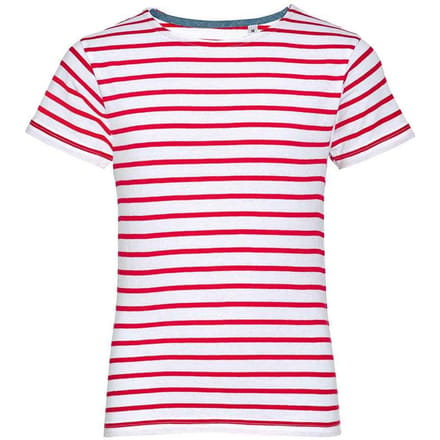 SOLS Kinderen/Kinderen Miles Ronde Hals T-Shirt (Wit/rood)