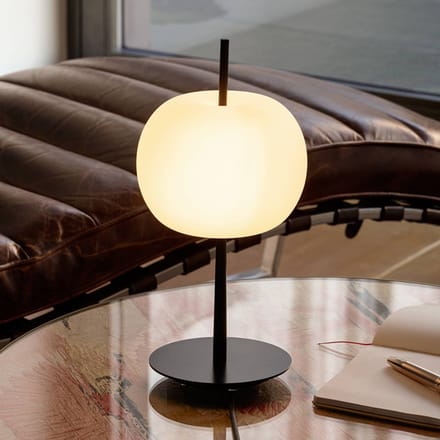 kdln LED tafellamp KUSHI, zwart, hoogte 32 cm, dimmer CCT