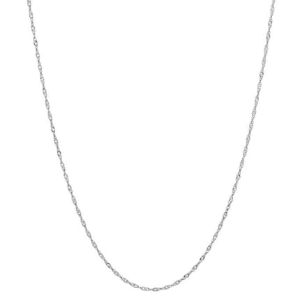 Bijoutheek Collier Fijn Gedraaid 55cm Zilverkleurig