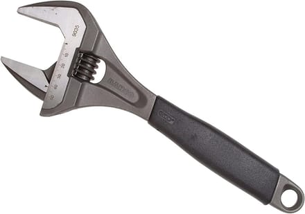Verstelbare Moersleutel - Verstelbare Sleutel - Krappe Ruimtes - Extra Brede Bek - 12 inch - Zwart