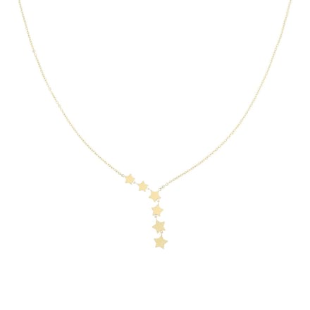 Gold coloured necklace with stars