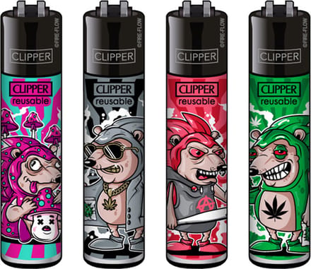 Clipper Classic Large Aanstekers "Egel / Hedgehog" (4 Stuks)