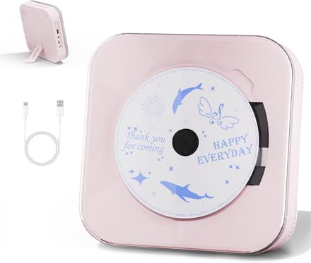 Compacte CD-speler met USB en Bluetooth in Roze