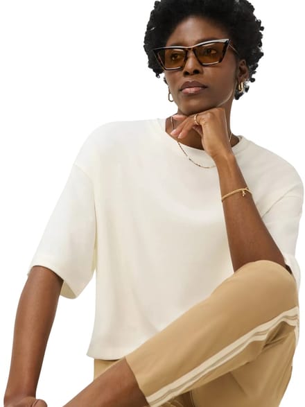 Sweaty Betty Sweaty Betty After Class Short Sleeve Sweatshirt WIT - Maat M
