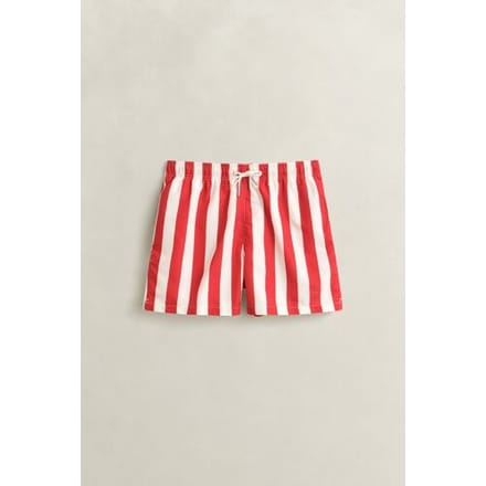 Gant Swim Short Allover Block Stripe Rose Red / male