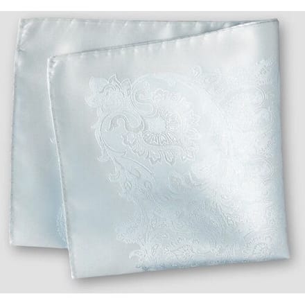 Eton Pochet Silk Woven Paisley Licht Blauw / male
