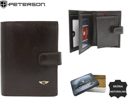 Peterson - Serie - Grote Lederen Portemonnee - RFID Blokkeringssysteem