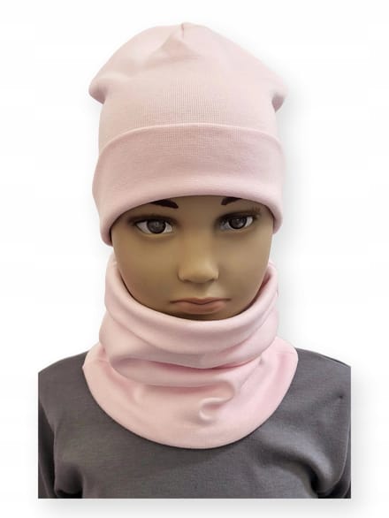 Dartomik - Baby Set - Dubbele Muts - Sjaal - Roze