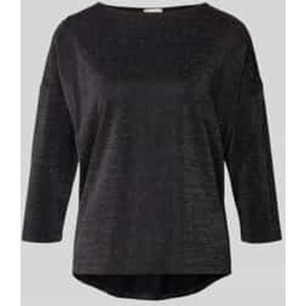 Glanzend T-shirt met 3/4-mouwen