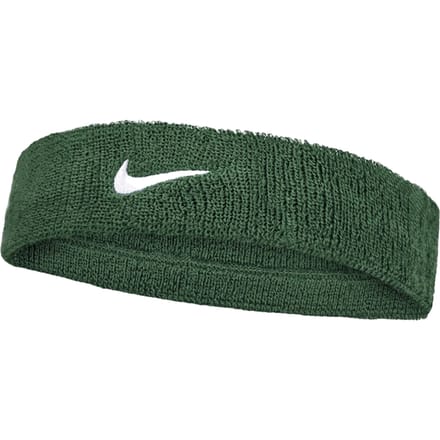 Nike Klassieke Swoosh Hoofdband (Groen/Wit)