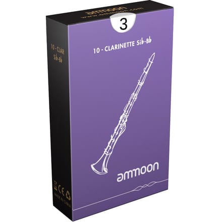 Ammoon Blaasinstrumenten Bb Klarinet Traditionele Rieten Sterkte 2.5 of 3.0, 10 stuks/ Doos Strength 3.0 purple
