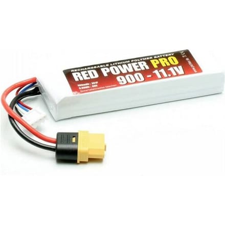 Red Power LiPo accupack 11.1 V 900 mAh Aantal cellen: 3 60 C Softcase XT60