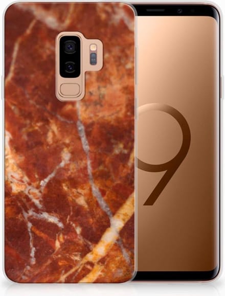 Samsung Galaxy S9 Plus TPU Siliconen Hoesje Marmer Bruin