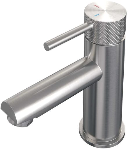 Brauer Brushed Carving Lage Opbouw Wastafelmengkraan Model A RVS Geborsteld PVD