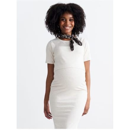 Prénatal zwangerschapstop Light Brown Melange S Dames