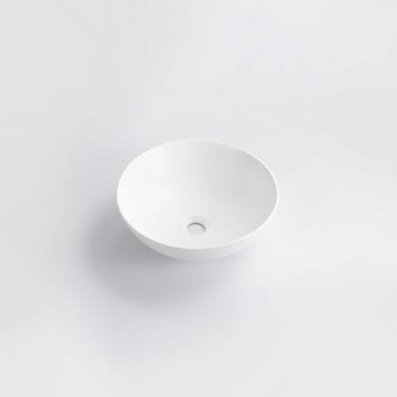 FugaFlow Eccelente Pietra Waskom - 40x40x15cm - rond - keramiek - mat wit