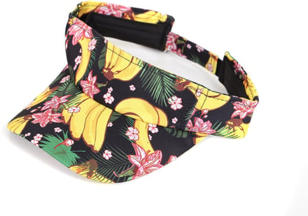 Hawaii Zonneklep - Banaan Print - Strandfeest - Volwassenen