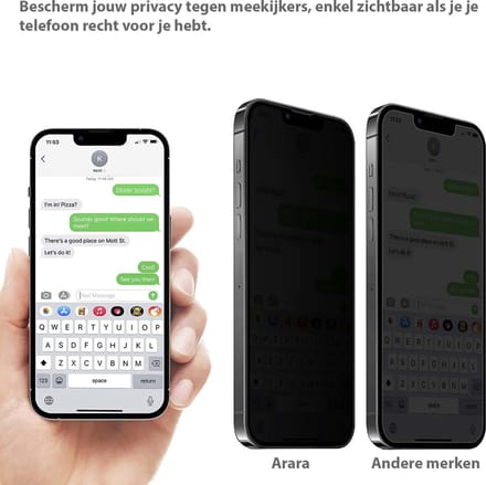 Arara IPhone 13 Mini Privacy Screenprotector 2Pack - iPhone 13 mini Privacy Screenprotector - Privacy Screenprotector iPhone 13 mini - Privacy Glass iPhone 13 mini - Privacy Screenprotector iPhone 13 mini - Privacy Screenprotector Arara