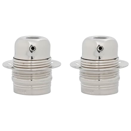 vidaXL Lamphouders 2 st nikkel satijn E27